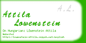 attila lowenstein business card